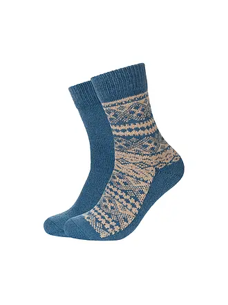 CAMANO | Herren Kuschelsocken Cosy 2er Pkg. | blau